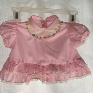 Vintage Pink Ruffled Baby Dress 0-3 months